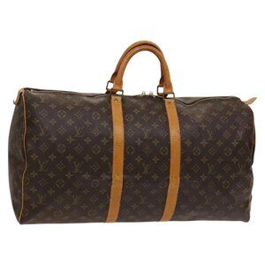LOUIS VUITTON Monogram Keepall 55 Boston Bag